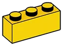 Brick 1 x 3 in Yellow, Lemon