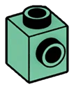 Brick Modified 1 x 1 w/ Stud on 1 Side & Open Top & Back