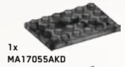 Plate 4 x 6 in Gray, Light Camo (Metallic)