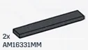 Tile 1 x 5 in Gray, Dark (Metallic)