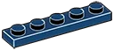 Plate 1 x 5 in Blue, Midnight