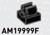 Tile Modified 1 x 1 w/ Vertical Clip on Top in Black