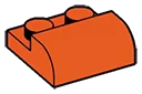 Slope Plate 2 x 1 x 2 Half-Curved Top in Orange, Marigold