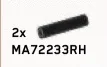 Connector: pipe, small 3 studs long in Black (Metallic)