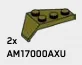 Wedge Plate 2 x 3 Mudguard - Right in Green, Olive Drab (Infinite Green) (Metallic)