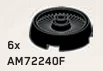Engine component: intake turbine 3 x 3 in Black