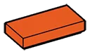 Tile 1 x 2 in Orange, Marigold