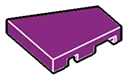 Tile 2 x 2 symmetrical wedge in Purple, Imperial