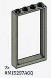 Door 1 x 6 x 4 frame in Gray, Stone