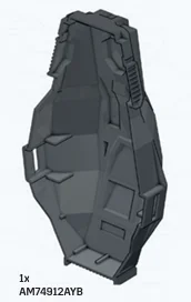Container: Halo Odst Drop Pod - Back Side in Gray, Dark Charcoal