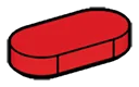 Tile, Round 1 x 2 Oval in Red, Flame