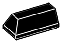 Slope 1 x 2 with Beveled Top on Three Sides in Black