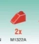 Slope brick 45 1 x 2 in Red