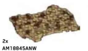 Baseplate 8 x 10 irregular, Two-Tiered in Sand, Dark (Camo)