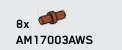 Connector: pin, small in Brown, Rust