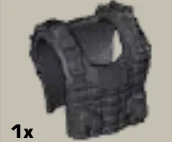 Armor: Modern Tactical Vest w/ 2x Pegs on Front & Hole for Backpack on Back, Molded Radio Detail on Left Shoulder & Space for Flag Patch on Center Front