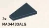 Tile Wedge 3 x 4 without right corner in Gray, Dark Smoke