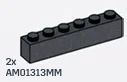 Brick 1 x 6 in Gray, Dark (Metallic)