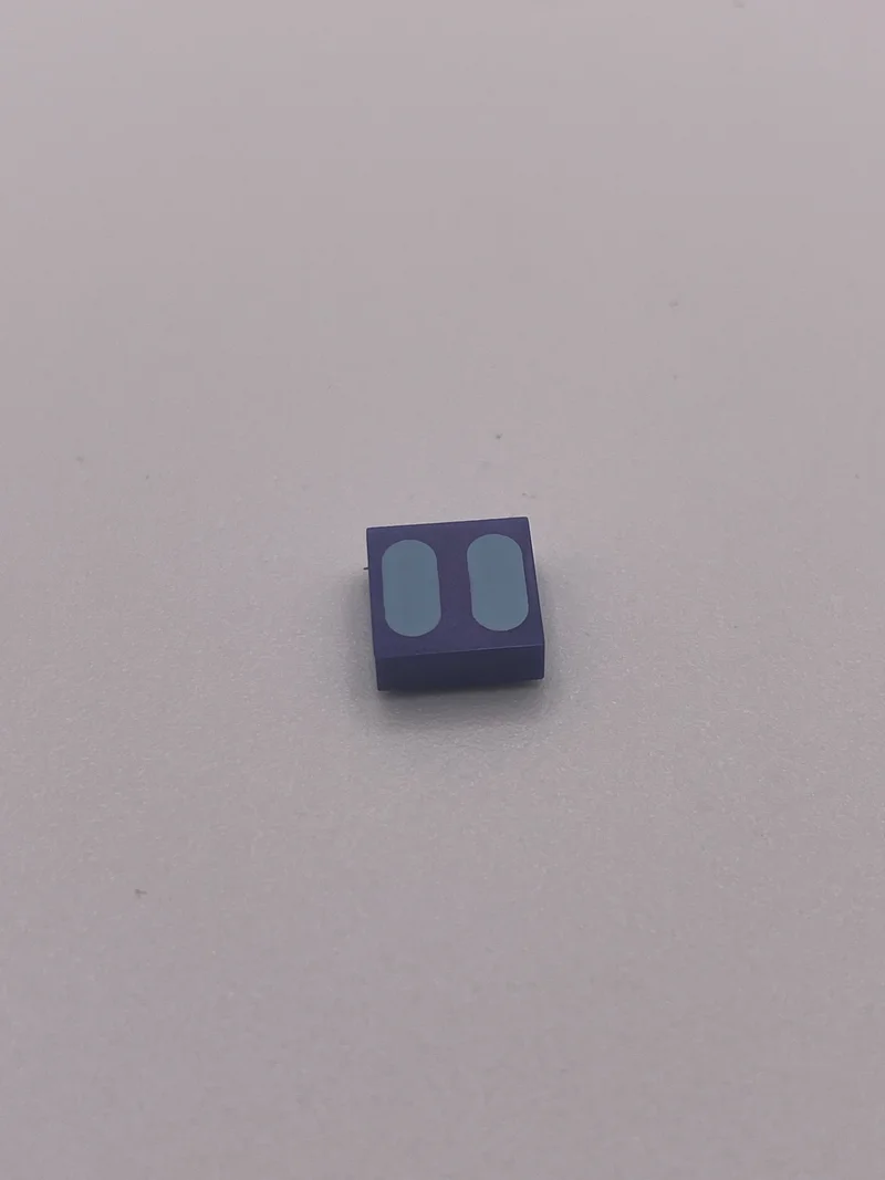 Tile 1 x 1 w/ Printed Blue Light Detail in Purple, Rich
