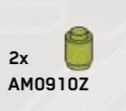 Brick Round 1 x 1 with Solid Stud in Green (Translucent)