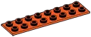 Tile 2 x 8 Inverted (half hight) in Orange, Marigold