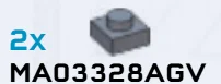 Plate 1 x 1 - Type 04 in Gray, Light (Metallic)