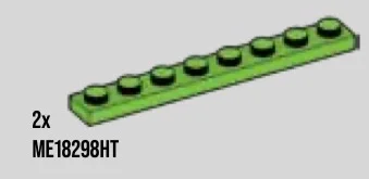 Plate 1 x 8 in Green, Soft Grass