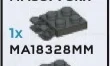 Plate Modified 2 x 2 with horizontal clips in Gray, Dark (Metallic)