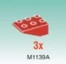 Slope brick 33 2 x 3 inverse in Red