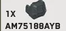 Shoulder Armor, Spartan Mark V (Reach Armor) in Gray, Dark Charcoal