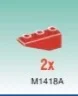 Slope brick 33 1 x 3 inverse in Red
