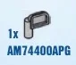 Vehicle: Side-View Mirror on Small Pin, Right in Gray, Steel