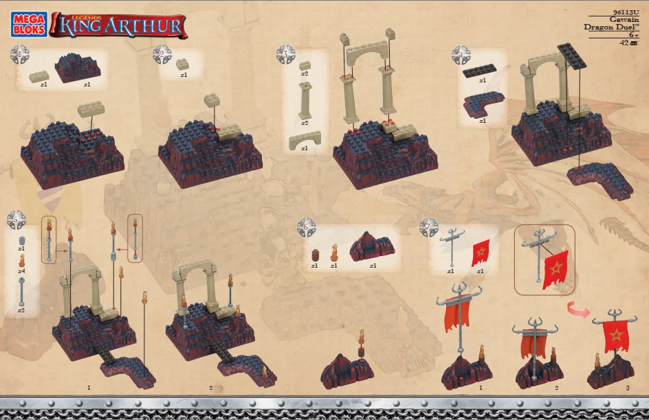 Instruction booklet for 96113 Gawain Dragon Duel