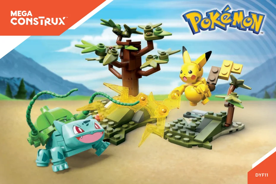 Instruction booklet for DYF11 Pikachu VS Bulbasaur
