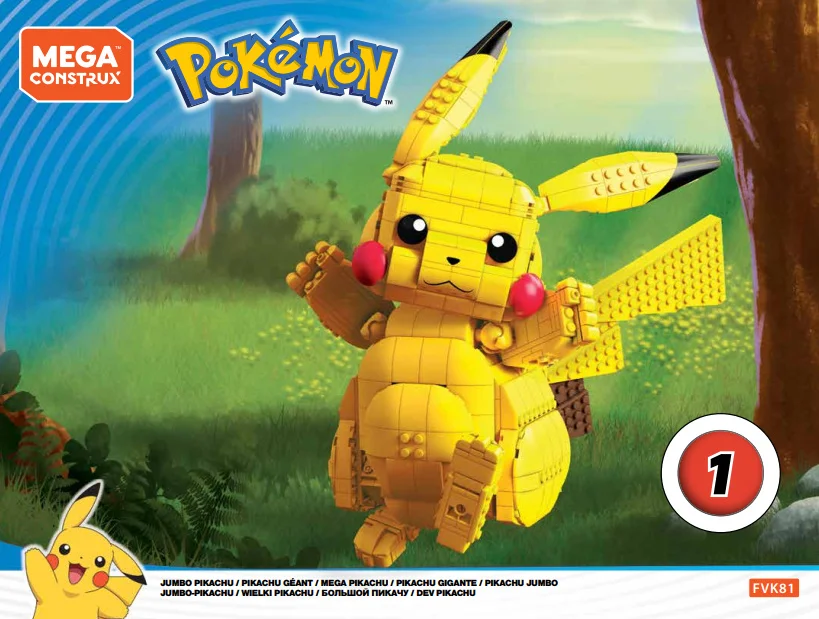 Instruction booklet for FVK81 Jumbo Pikachu