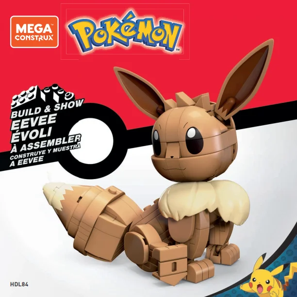 Instruction booklet for HDL84 Pokémon Build & Show Eevee