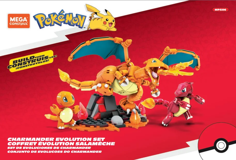 Instruction booklet for HFG06 Pokémon Charmander Evolution