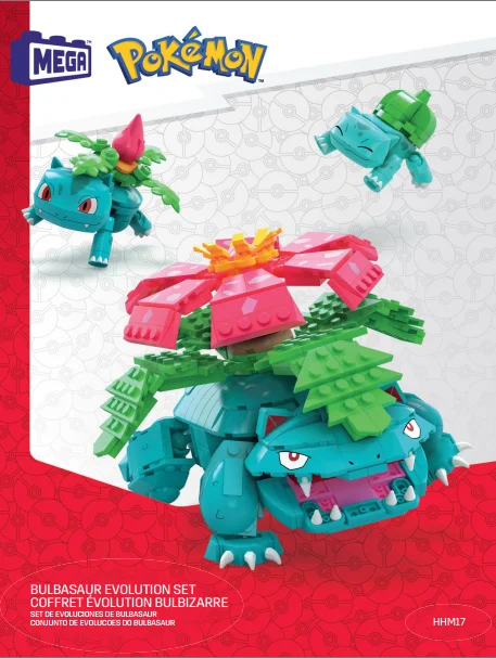 Instruction booklet for HHM17 Pokémon Bulbasaur Evolution Set