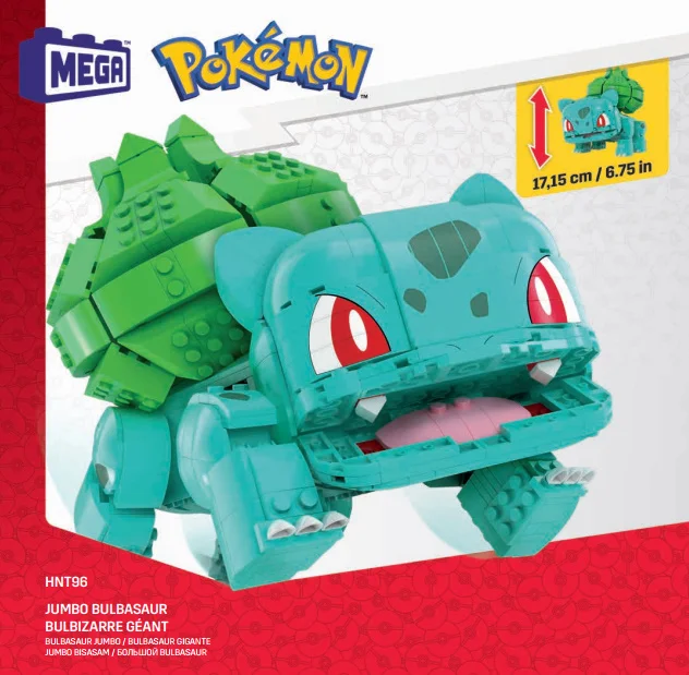 Instruction booklet for HNT96 Jumbo Bulbasaur