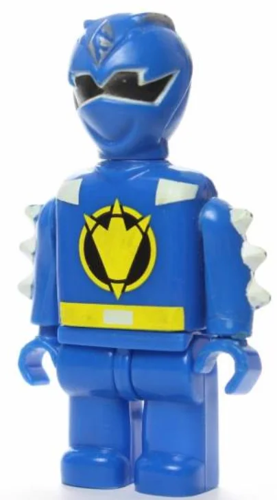 Figure, Power Rangers: Blue Dino Ranger in Multicolored