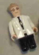 Figure, AA: Dr. Poindexter, labcoat, black pants, brown hair