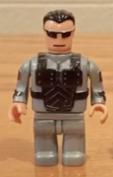 Figure, AA: Agent Hawk, gray suit with gray ballistic armor, brown hair