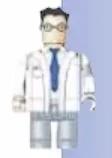 Figure, AA: Agent Slyce, labcoat, gray pants, blond hair
