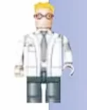 Figure, AA: Agent Dyce, labcoat, gray pants, blond hair