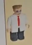 Figure, AA: Agent Gustave, labcoat, gray pants, brown hair