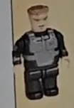 Figure, AA: Agent Hardhammer, black uniform, gray vest, brown hair