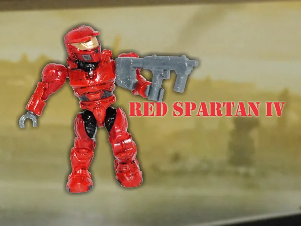Figure, Halo: UNSC Spartan II, red