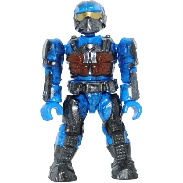 Figure, Halo: UNSC Marine, blue with snowbound armor in Multicolored