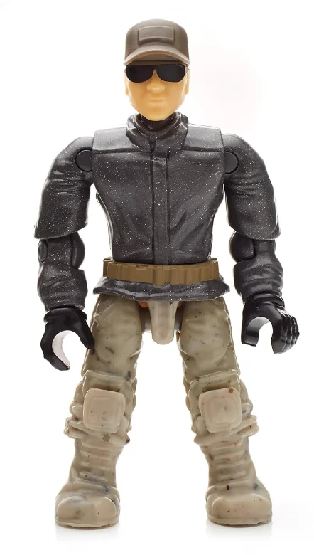 Figure, CoD: khaki pants, dark gray jacket, hat and sunglasses