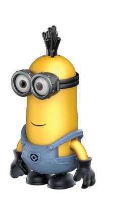 Figure, DM: Minion, tall, goggles, coveralls, black gloves, black tuft of hair